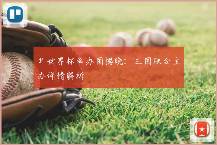 年世界杯举办国揭晓：三国联合主办详情解析
